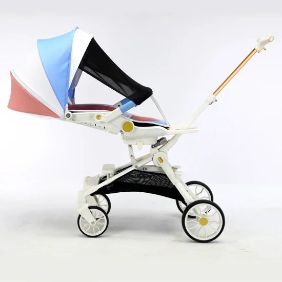 Carrinho de bebê de rodas grandes estável com sistema de viagem