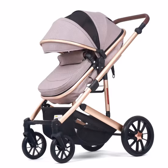 Al Alloy Safe Baby Stroller que dobra o carrinho de bebê 3